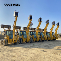 Harga Backhoe Wheel Loader Retroexcavadora 4x4 2.5 Ton 3 Ton Backhoe Excavator yang Hemat Biaya dari Cina