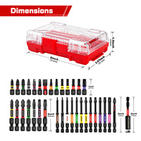 35 pièces de tournevis de qualité industrielle/DIY, embouts de tournevis de qualité supérieure, code couleur, longueur 25/50/75 mm, types de pointes Torx ROBIXON SQ PH fendues, S2 OEM/ODM