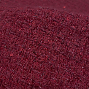 Hot bán New Polyester sequin dệt vải sợi-nhuộm Tweed vải cho phụ nữ áo - Product Image 3