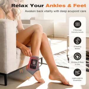Masseur de pieds sans fil rechargeable par USB, ceinture de massage pour la cheville avec compresse chaude et vibration pour la fasciite plantaire - Product Image 2