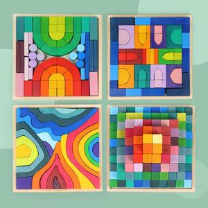 Kids Grote Houten Speelgoed Rome Regenboog Boog Bouwstenen/Baby Houten 1001 Night Stapelen Blokken Vroeg Leren - Product Image 3