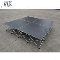 Plateforme de 4 pieds x 4 pieds avec une hauteur de 20 cm, scène pour DJ, groupes de musique, podium pour batterie