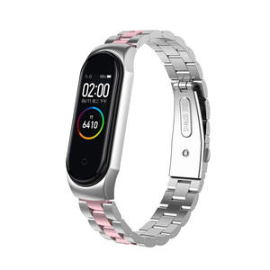 Cinturino da polso regolabile per <span class=keywords><strong>Xiaomi</strong></span> Mi <span class=keywords><strong>Band</strong></span> 6 <span class=keywords><strong>5</strong></span> 3 4 - Bracciale e cinturini di ricambio in acciaio inossidabile con custodia in metallo - Product Image 6