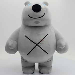 Costume de mascotte Grizzly et Ours gris pour événements et activités de location, 2,2 m, grande taille, pour adultes, tenue de performance, costumes de marche - Product Image 1