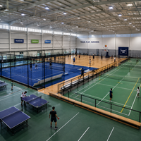 Complexe sportif intérieur modulaire multifonctionnel, structure en acier, aménagement flexible, arène, prix d'usine