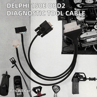 Para Autocom X6 OBD2 Cable de interfaz herramienta de diagnóstico de coche para Delphi 150E Analizador de motor lector de código de CA con garantía de 12 meses
