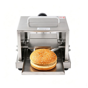 Trancheuse manuelle commerciale pour pains à hamburger en acier inoxydable, machine à couper les pains à hamburger en deux pour les restaurants de restauration rapide - Product Image 1