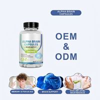 HDK OEM ODM Capsules Mémoire et Concentration 240mg avec Choline, Clubmoss denté et Paille d'avoine pour le soutien cognitif cérébral, Végétalien