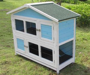 Pas cher en plein air 2 couches en bois clapier lapin maison cages - Product Image 2