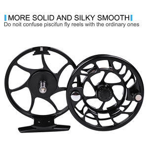 Катушка для ловли нахлыстом, 3 + 1 шарикоподшипник, ЧПУ легкая, металлическая, кастинговое удилище, черного цвета - Product Image 3