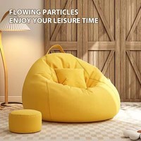 Sofá perezoso de piel de lujo, sofá Xxl, bolsa de frijol esponjosa, funda para silla, moderna Homguava, bolsa de frijol gigante grande, cama para adultos humanos