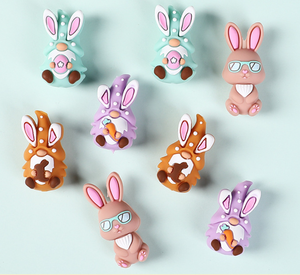 Nouveau dessin animé lapin forme bébé anneau de dentition mâcher Silicone Focal perles en vrac pour stylo fabrication de bijoux sucette chaîne Clip accessoires - Product Image 2