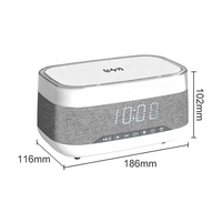 Haut-parleur Bluetooth créatif le plus récent Réveil Chargeur sans fil Haut-parleur de musique Bluetooth avec lumière nocturne colorée
