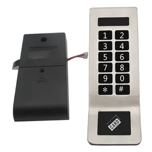 ปุ่มกดอิเล็กทรอนิกส์รหัสผ่านดิจิตอลตู้ล็อกเกอร์ล็อคประตูด้วย RFID มาสเตอร์คีย์