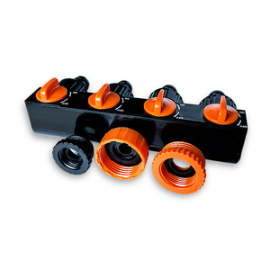 Guoma Ruixiang Répartiteur d'eau 1 à 4 voies avec robinet de commande, connecteur fileté pour l'irrigation de jardin, pour robinet et tuyau - Product Image 2