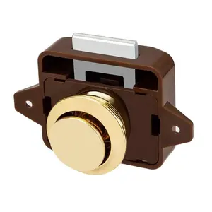 Keyless Drukknop Vangen Deurknop Lock Voor Rv Caravan Kast Boot Motor Huis Kast, Bruin Goud