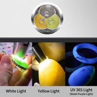 Linternas de Alta Calidad Tipo-C USB de Aleación de Aluminio con LED de 3 Lúmenes para Gemas, Piedras Preciosas y Joyería, con Resistencia al Agua IP66 y 50000 Horas de Duración