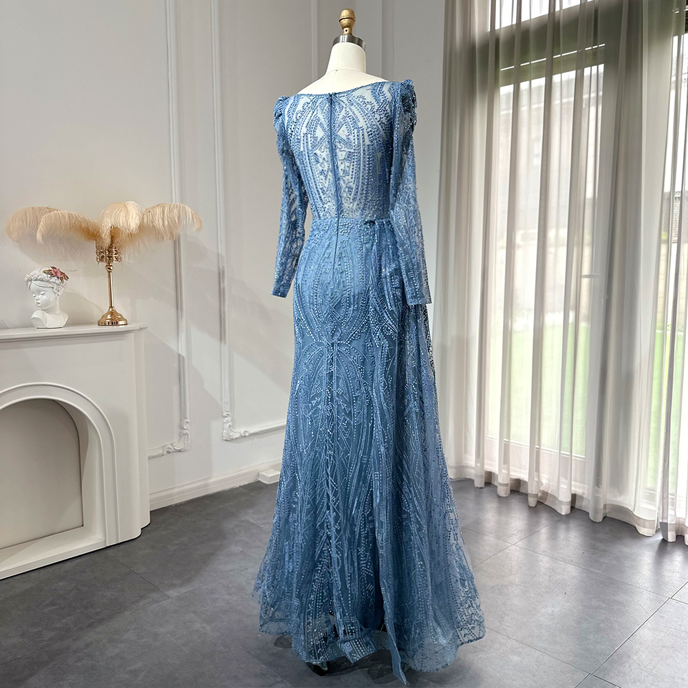 big size formal dress long sleeve