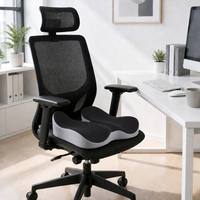 Coussin de siège ergonomique en mousse à mémoire de forme JYM YM-C361-1 pour chaise de bureau, soulagement de la sciatique, carré, respirant, avec coutures