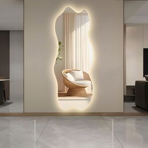 Unique Modern Irregular Shaped <b>Smart</b> <b>Mirror</b> Touch Sensor LED Wall-Mounted Bathroom Makeup <b>Mirror</b> for Home Decoration - Product Image 2