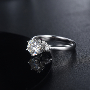 Đồ trang sức Nhà máy cung cấp trực tiếp 1CT moissanite vòng trong sterling bạc thanh lịch trực tiếp-to-người tiêu dùng moissanite Nhẫn - Product Image 4