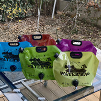 Sac à eau portable et durable en PET avec robinet de stockage pour camping, randonnée, voyage, urgence, sport, eau minérale YAE-PACK