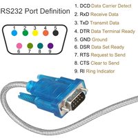 Adaptador USB a Serial RS232 DB9, USB 2,0 a Cable Serial Adaptador macho de 9 pines con Chipset Cable convertidor de Chipset