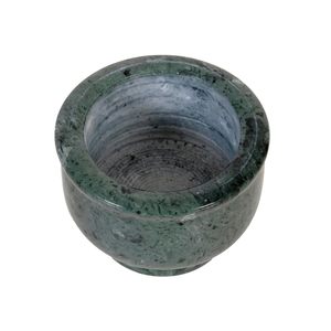 Juego de Mortero y Pilón de Mármol Natural Verde de 3 Pulgadas de VISMAY'S, Resistente y Duradero, para Moler Especias, Hierbas y Ajo en la Cocina - Product Image 5