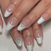 Haute qualité amande longue courte pointue Stiletto français haute qualité acrylique faux ongles pointe faux ovale presse sur les ongles