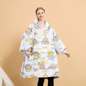 Manta con capucha de nuevos diseños largos y cálidos de gran tamaño con mangas y bolsillo gigante Manta con capucha usable - Product Image 3