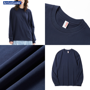 יוניסקס באיכות גבוהה מזדמן איכות גבוהה 240gsm ירידה כתף ריקה רגיל 100% כותנה אישית שרוול ארוך מותאם אישית חולצת טריקו לגברים - Product Image 4