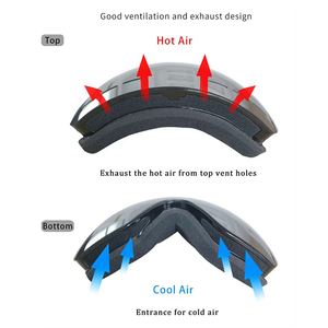 Gafas de Esquí Retro de Policarbonato con Lentes Polarizadas de Espejo, Gafas Deportivas para la Nieve, Resistentes al Viento, para Snowboard y Esquí, con Logotipo Personalizado OEM - Product Image 2
