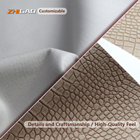 Tissu en cuir PU gaufré 3D effet crocodile de luxe pour ameublement, revêtement de canapé, sacs à main et décoration murale haut de gamme