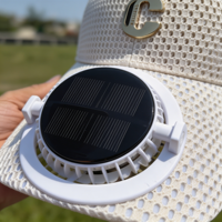 Casquette de baseball unisexe respirante en maille avec ventilateur solaire USB intégré, ajustable, idéale pour l'extérieur et le travail estival, 100 % polyester