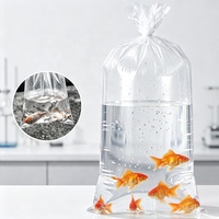Sac de transport pour poissons vivants d'aquarium, transparent, de qualité alimentaire, à fond carré, pour le stockage d'eau et le transport d'oxygène