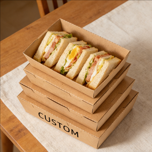 Envase de Comida Desechable de 250 ml para Comida Rápida, Caja de Papel para Llevar, Cartón para Sushi y Sándwiches, Precio de Fábrica, Ecológico - Product Image 4