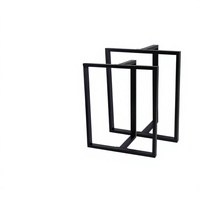 Pieds de table en acier au carbone pour tables de salle à manger, bureaux et tables à plateau – Conception robuste avec tubes épaissis pour une forte capacité de charge