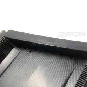 6PCS 2015-2022 para Ford Mustang, cubierta de rejilla para ventana trasera, embellecedor de ventilación, decoración estilo fibra de carbono, negro brillante - Product Image 4