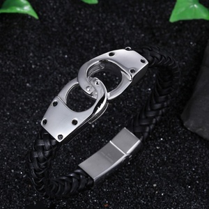 2024 High Quality Custom Vintage Stainless Steel <b>Men</b> Handcuffs Bracelet - Product Image 4