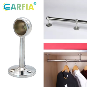 Herrajes para Muebles: Soporte Redondo de Aleación de Zinc para Riel de <span class=keywords><strong>Ropa</strong></span>, Soporte para Barra de Armario, Soporte para Tubo de <span class=keywords><strong>Ropa</strong></span> - Product Image 4