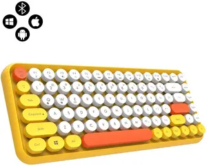 Penjualan langsung pabrik Oem Sk-626bt Keyboard komputer nirkabel bluetooth Retro dengan keycap berwarna campuran dan paten