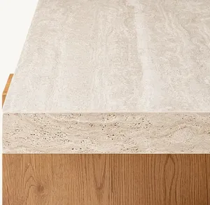 Sassanid Design Home Furniture Italian Classico Travertine <span class=keywords><strong>Remi</strong></span> Mesa de centro - Product Image 3