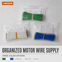 Kabel Motor UL3266 16AWG Hijau Putih Biru 100mm 80mm 70mm untuk Palu Listrik WU312, Perakitan Motor Listrik