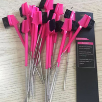 Brosse à Cheveux pour Bébés avec Logo Personnalisé en Gros, Brosse de Contrôle des Bords 3 en 1, Peigne à Sourcils Double Face