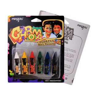 Keep Smiling Crayons magiques pour le visage à 6 couleurs, ensemble de <span class=keywords><strong>peinture</strong></span> à l'huile pour le maquillage de fête des enfants ou l'art corporel d'Halloween, ensemble de <span class=keywords><strong>peinture</strong></span> à l'aquarelle - Product Image 2
