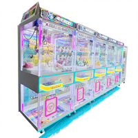Naughty Dog Galaxy Station Machine à griffes à monnayeur pour peluches, avec éclairage LED RGB, machine d'arcade attrape-jouets, support OEM ODM