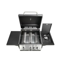 Parrilla de Gas de Estilo Moderno Personalizable, Parrilla Comercial de Gas Natural con Múltiples Quemadores, Equipo de Barbacoa de Alta Eficiencia Resistente al Viento