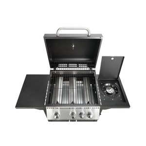 <span class=keywords><strong>Barbecue</strong></span> à <span class=keywords><strong>gaz</strong></span> propane 4 brûleurs, moderne, portable, avec chariot de cuisine extérieur, fonction rôtissoire intérieure, en acier thermolaqué, pour fêtes de famille - Product Image 6