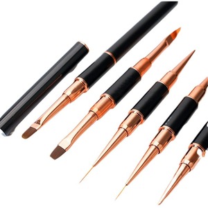Outils professionnels de nail art à double embout avec pinceau pour gel d'extension d'ongles, pinceau pour gel de construction et pinceau <span class=keywords><strong>liner</strong></span> pour nail art - Product Image 6