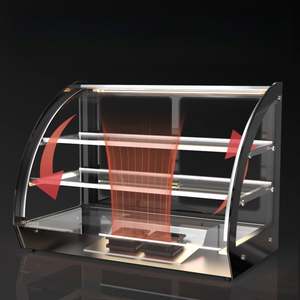 ตู้อุ่นอาหารสแตนเลส 2 ชั้น 820 วัตต์ พร้อมประตูบานเลื่อน สำหรับร้านเบเกอรี่/พิซซ่า/ไก่ทอด - Product Image 5